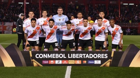 El equipo inicial de River vs. Cerro Porteño.