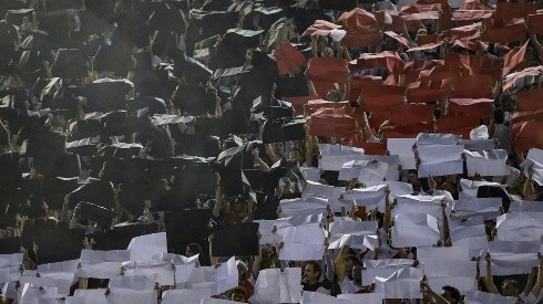 El estadio Monumental se viste de fiesta tras el encuentro ante San Lorenzo.