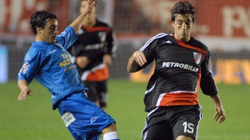 Peralta disputó 7 partidos oficiales en River y marcó un gol