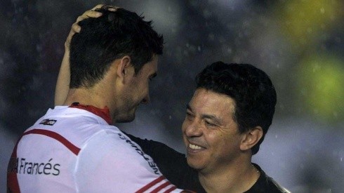 El saludo del Pipa y el Muñeco luego de la obtención de la Copa Libertadores 2015