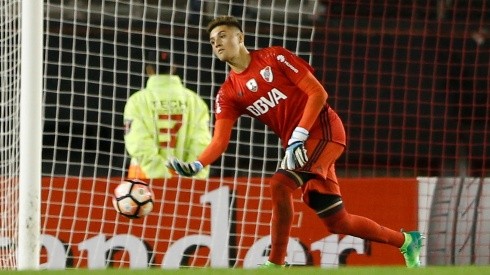 El 1 atajó una vez en la Primera de River: frente a Independiente de Medellin en la Libertadores 2017.