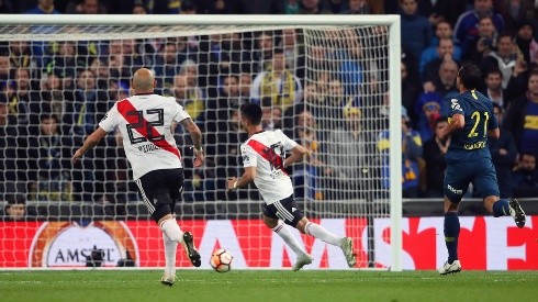 El tercer gol de River en Madrid, la principal causa de la tendencia de Twitter.
