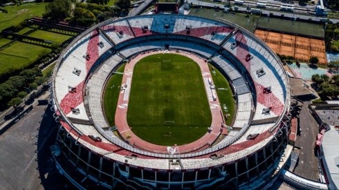 Fotografía del estadio Monumental durante la cuarentena.