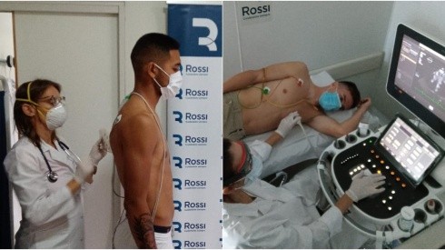 Agustín Palavecino y David Martínez fueron juntos a realizarse la revisión médico al Centro Rossi y esta tarde firmarán sus contratos con River.