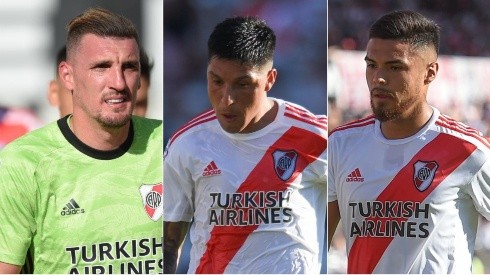 Franco Armani, Enzo Pérez y Paulo Díaz son los tres futbolistas de River que acumulan más minutos jugados en lo que va de 2021.