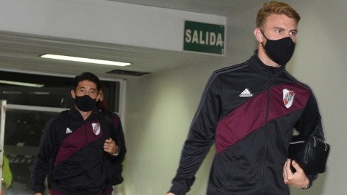 Beltrán y Casco, dos de los 19 futbolistas que le quedaron a Gallardo para el superclásico.