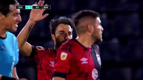 Nacho convirtió su octavo gol a River esta noche en Rosario.