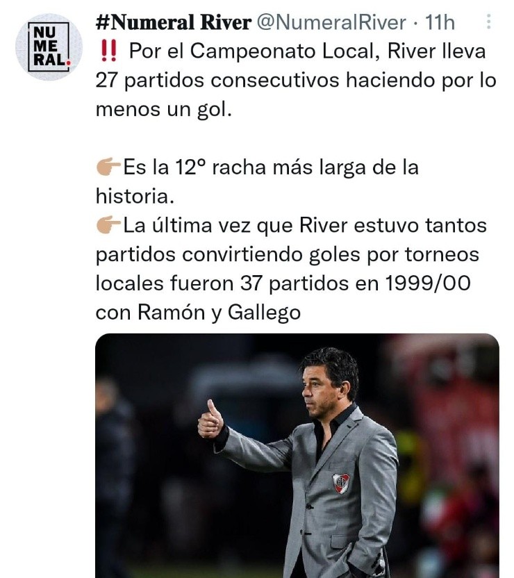 River racha goleadora