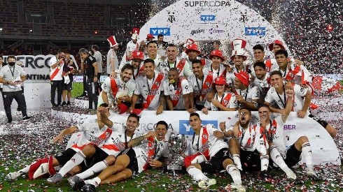 River se coronó campeón el pasado 4 de marzo de la Supercopa Argentina ante la Academia y este jueves si empata o le gana a Racing será campeón de la Liga Profesional.