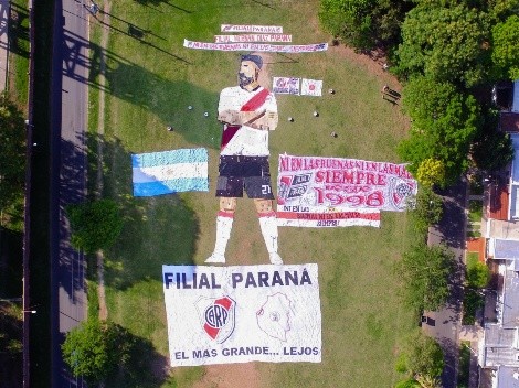 Así se hizo la impresionante gigantografía de Pratto en Paraná