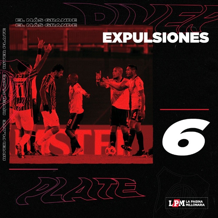 River tuvo seis expulsiones en 2021