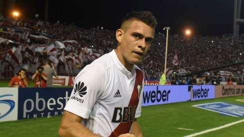 Rafael Santos Borré, el autor del único gol de la noche ante Boca en Mar del Plata.