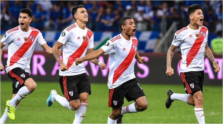River con el escudo de campeón de América en la Copa Libertadores 2019 (Getty)