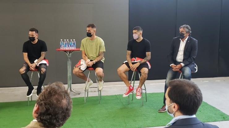Esequiel Barco, Emanuel Mammana, Elías Gómez y Enzo Francescoli (Cobertura LPM)