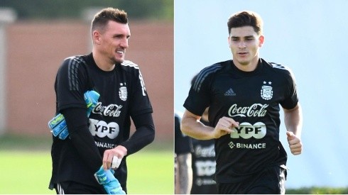 Franco Armani y Julián Álvarez se sumarán a los entrenamientos de la Selección Argentina en Bilbao el próximo viernes.