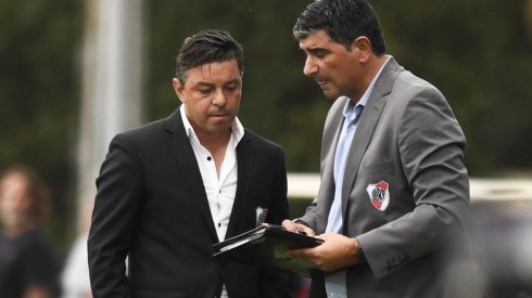 El cuerpo técnico millonario se prepara para afrontar la serie de octavos ante Vélez.