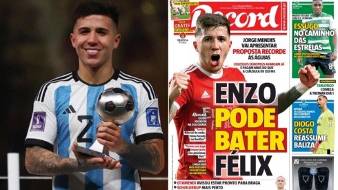 La posible venta de Enzo Fernández es tapa de diarios deportivos en Portugal.