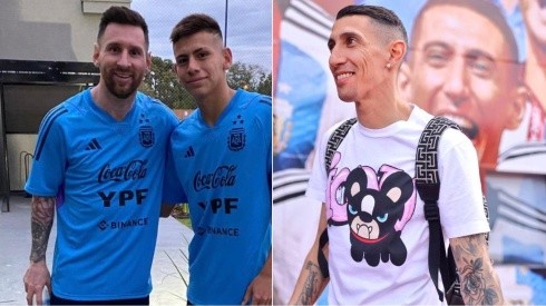 El Diablito se sacó una foto con Messi y recibió elogios de Di María.