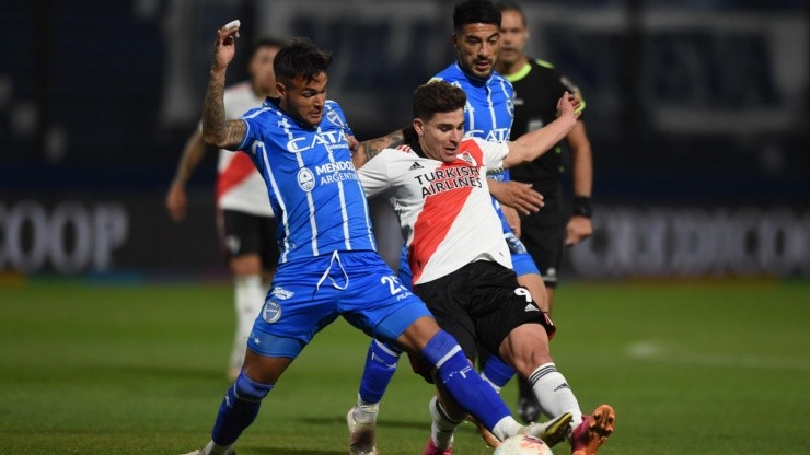 River enfrentó a Godoy Cruz por la quinta fecha de la Liga Profesional en el Estadio Feliciano Gambarte.