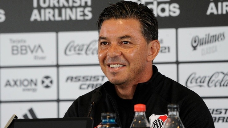 El técnico de River, como de costumbre, no confirmó el equipo para enfrentar a San Lorenzo.