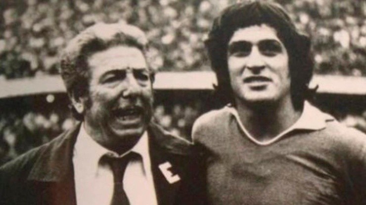 Labruna junto al Pato a quien dirigió entre 1975 y 1981 en River.
