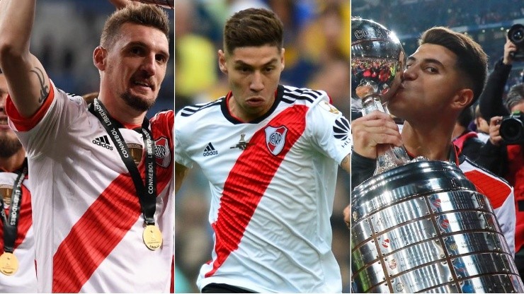 Armani, Montiel y Palacios, tres de los siete campeones de Libertadores que River le aportó al Mundial.