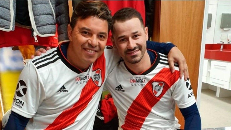 Marcelo Gallardo y Rodrigo Mora se reencontraron en un partido de padel