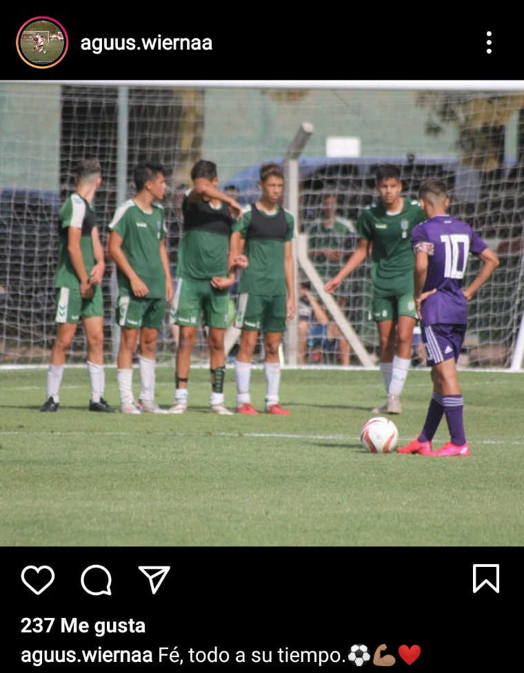 Wierna Luque estuvo cinco años en las inferiores de Vélez y llegó a River en 2015.