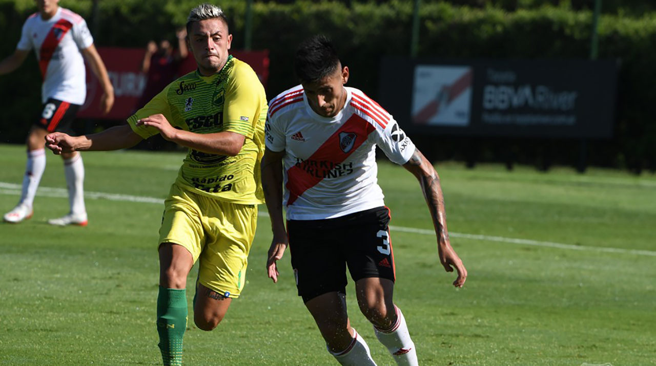 La última vez de Angileri en Reserva: triunfo 3-1 frente a Defensa y Justicia, el 28 de febrero de 2020. (Fuente: Prensa River).