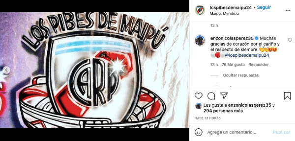 respuesta enzo perez bandera