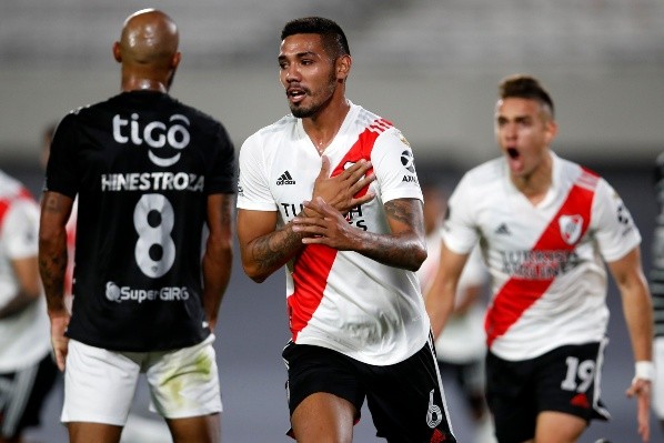 Hector Martínez marcó su primer gol con River hace dos semanas en el partido ante Junior. (Foto: Getty).