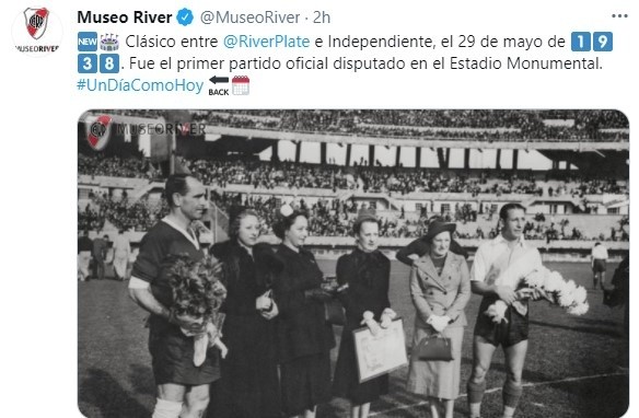 El Museo River recordó la fecha en sus redes sociales (Captura)