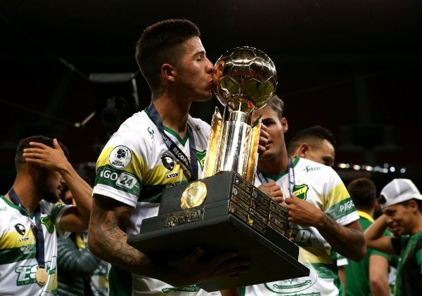 Los festejos de la Recopa Sudamericana con Defensa y Justicia (Getty)