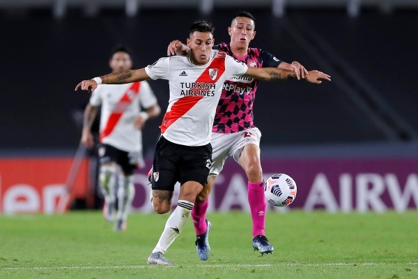 Lecanda en su debut ante Santa Fe por Copa Libertadores. (Foto: Getty).
