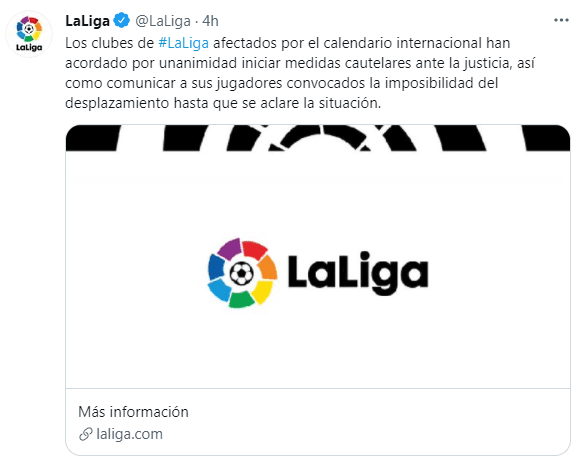 La Liga contra Conmebol