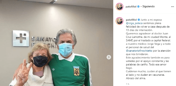 Ubaldo Fillol coronavirus