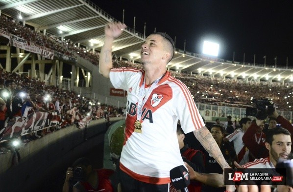 Durante su segunda etapa en el Millonario el Cabezón disputó 30 partidos y marcó 5 goles.