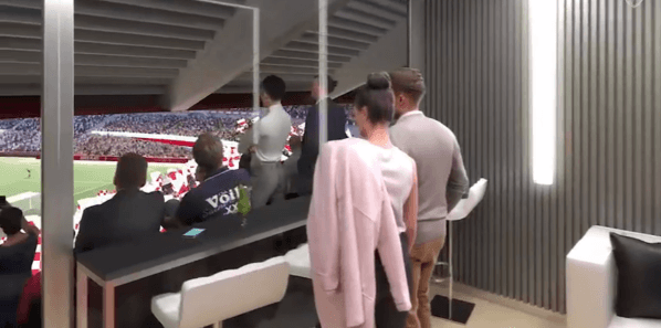 Así se verían los palcos en la tribuna Sivori. (Fuente: Prensa River).