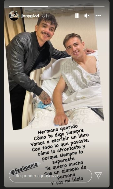 El mensaje de aliento de uno de los representantes de Peña tras la operación.