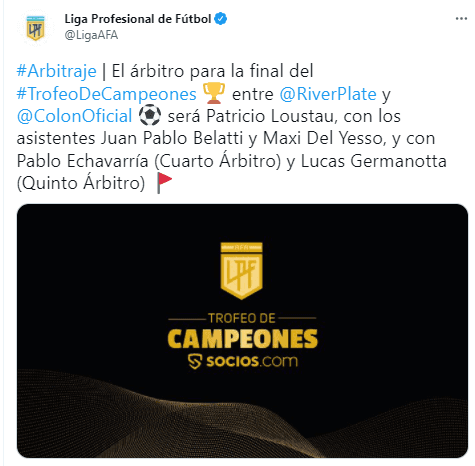 Arbitro de River vs. Colón