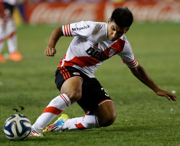 Kaprof solo disputó 4 partidos oficiales en River y marcó un tanto, ante Sevilla por la Supercopa Euroamericana. (Foto: Getty).