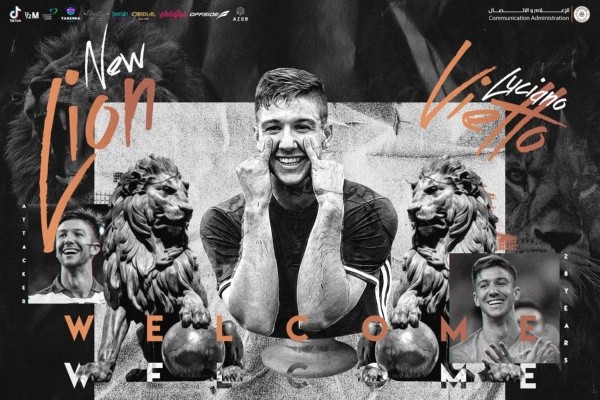 La presentación de Luciano Vietto en el Al Shabab. (Foto: @AlShabab).