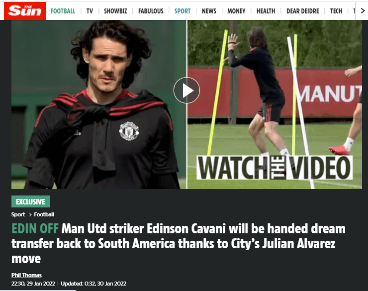 Edinson Cavani a River