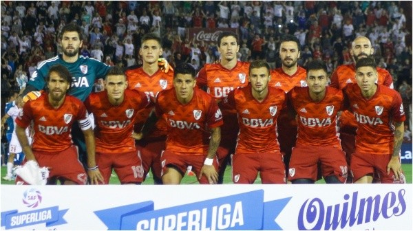 River en 2018 con la casaca alternativa (Getty)