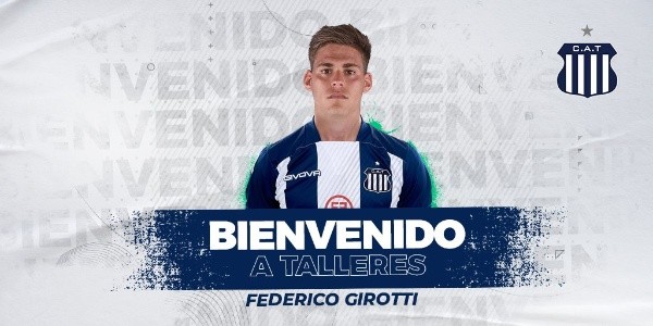 River vendió el 50% del pase de Girotti en dos millones de dólares. (Foto: Prensa Talleres).