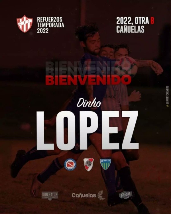 La bienvenida de Cañuelas para “Dinho” López.