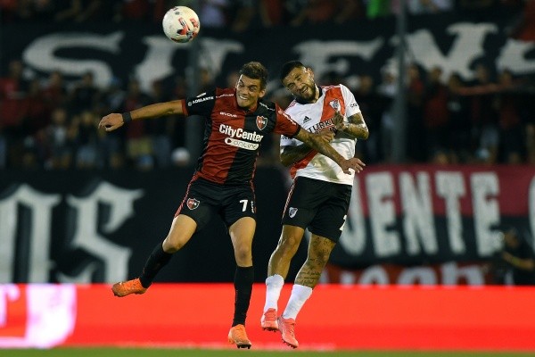 El lateral izquierdo fue uno de los puntos más altos en la victoria de River sobre Newell’s en Rosario. (Foto: Getty).