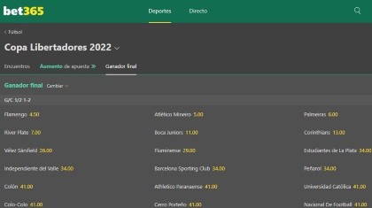 apuestas libertadores 365