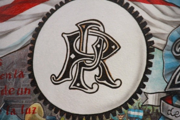 Uno de los escudos de River en sus primeros años de vida.