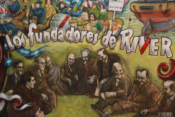 Los fundadores de River: José Corpucci, Bernardo Messina, Pedro Ratto y Carlos Antelo, entre otros.
